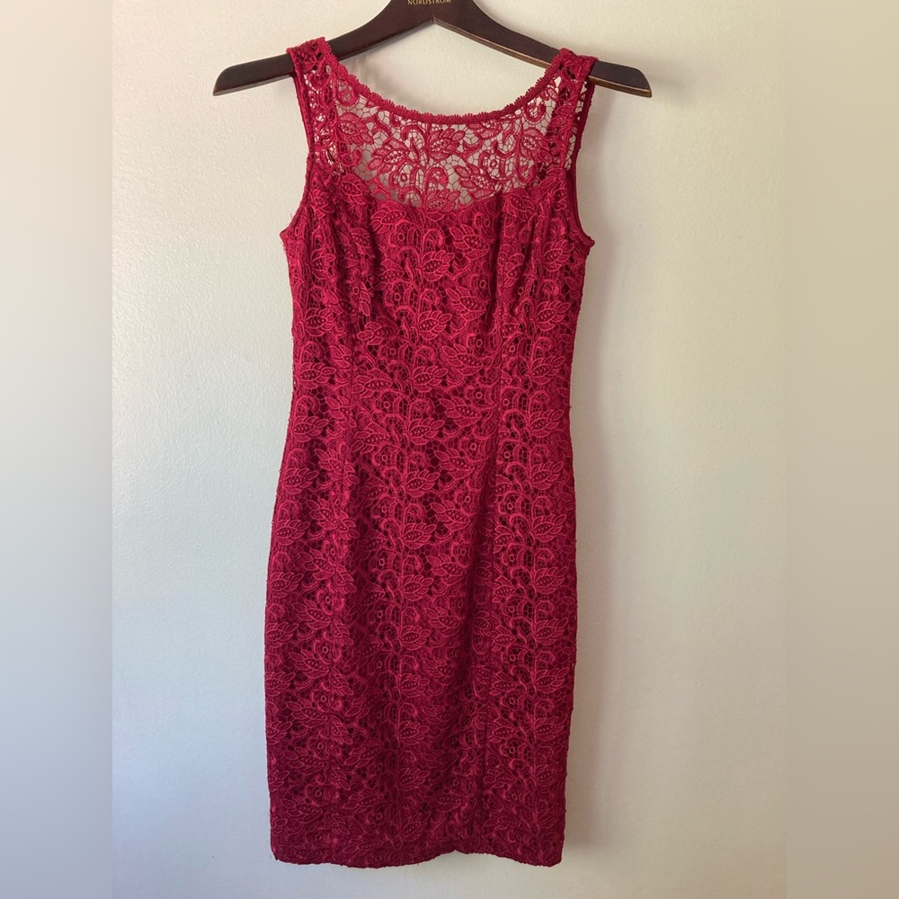 White House Black Market lace sheath formal dress 00